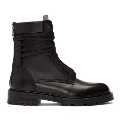 Shop Amiri Black Combat Boots