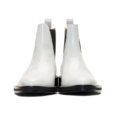 Shop Ami Alexandre Mattiussi White Spazzo Chelsea Boots In 100 Blanc