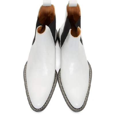 Shop Ami Alexandre Mattiussi White Spazzo Chelsea Boots In 100 Blanc