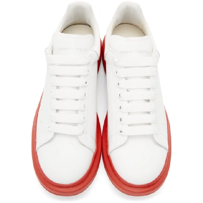 ALEXANDER MCQUEEN 白色 AND 红色阔型运动鞋