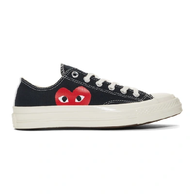 Shop Comme Des Garçons Play Comme Des Garcons Play Black Converse Edition Half Heart Chuck 70 Sneakers