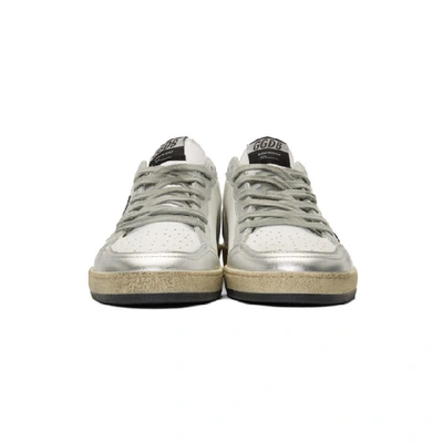 Shop Golden Goose White And Silver Ball Star Sneakers In Whtsilblk