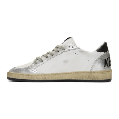 Shop Golden Goose White And Silver Ball Star Sneakers In Whtsilblk