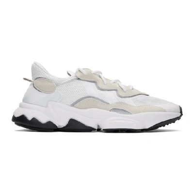 Shop Adidas Originals White Ozweego Sneakers In Whitecorebl