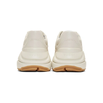 Shop Gucci White Ny Yankees Edition Rython Sneakers In 9022 Mystic