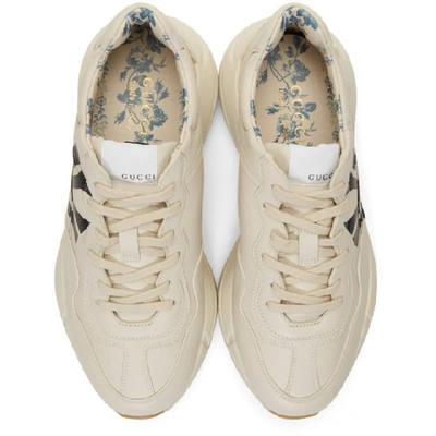 Shop Gucci White Ny Yankees Edition Rython Sneakers In 9022 Mystic