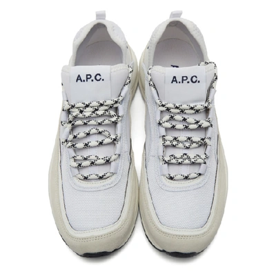 Shop Apc A.p.c. White Run Around Sneakers In Blanc