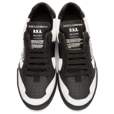 Shop Dolce & Gabbana Dolce And Gabbana Black Lace-up Sneakers In 89697 Nero