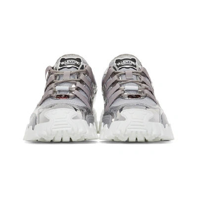 Shop Valentino Silver And Grey  Garavani Undercover Edition Climbers Sneakers In Jz8 Silver