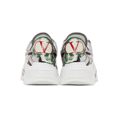 Shop Valentino Silver And Grey  Garavani Undercover Edition Climbers Sneakers In Jz8 Silver