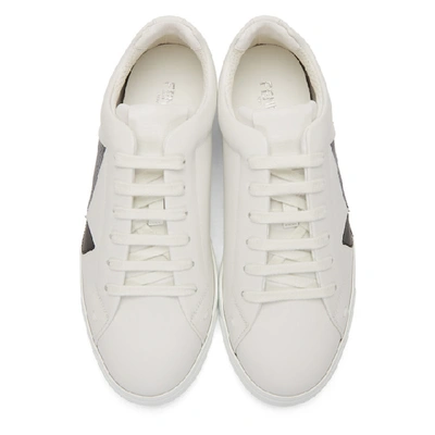 Shop Fendi White 'bag Bugs' Sneakers