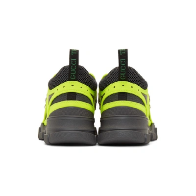 Shop Gucci Yellow Flashtrek Sneakers