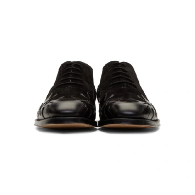 Shop Alexander Mcqueen Black Leather Oxfords