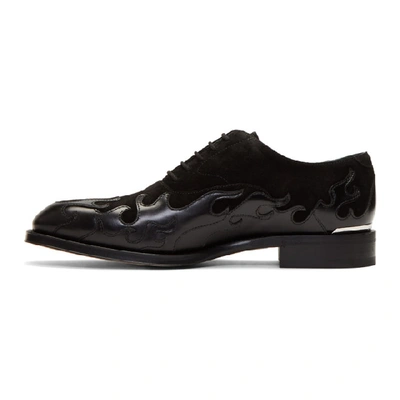 Shop Alexander Mcqueen Black Leather Oxfords