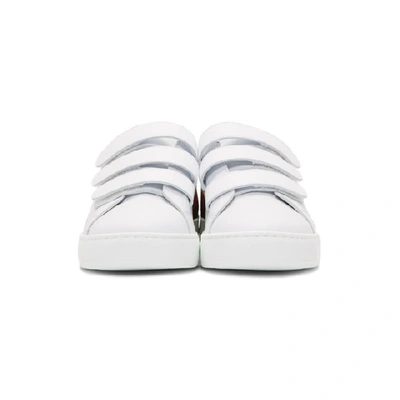Shop Etro White Stripe Logo Trainer Sneakers In 500 Multi