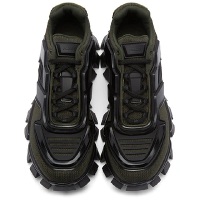 Shop Prada Green Cloudbust Thunder Sneakers In F0p80 Blk K