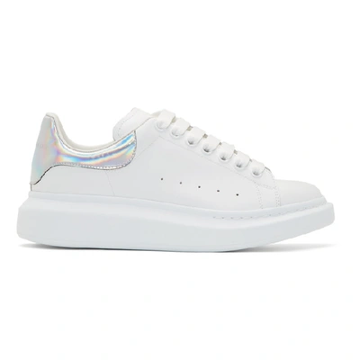 Shop Alexander Mcqueen Ssense Exclusive White And Silver Oversized Sneakers In 9071 White