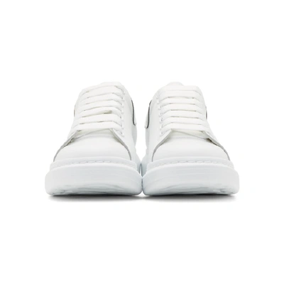 Shop Alexander Mcqueen Ssense Exclusive White And Silver Oversized Sneakers In 9071 White