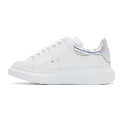 Shop Alexander Mcqueen Ssense Exclusive White And Silver Oversized Sneakers In 9071 White