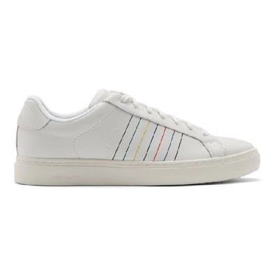 Shop Ps By Paul Smith White Embroidered Rex Sneakers In 01 White