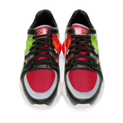 Shop Fendi Multicolor Leather Sneakers In F16xr - Mul