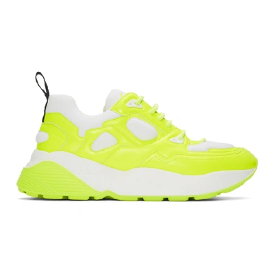 Shop Stella Mccartney White And Yellow Eclypse Sneakers In 7187 Yellow