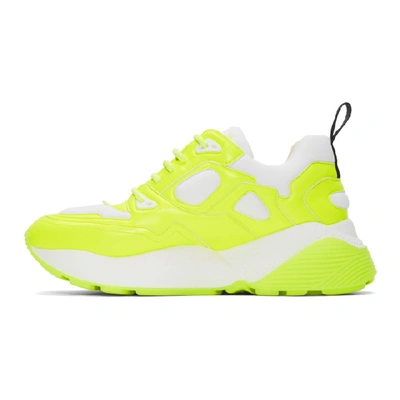 Shop Stella Mccartney White And Yellow Eclypse Sneakers In 7187 Yellow