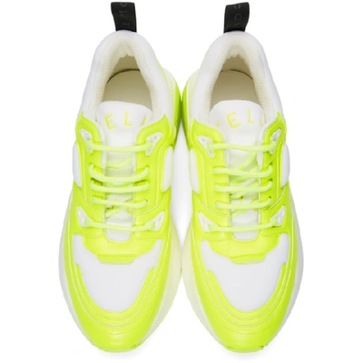 Shop Stella Mccartney White And Yellow Eclypse Sneakers In 7187 Yellow