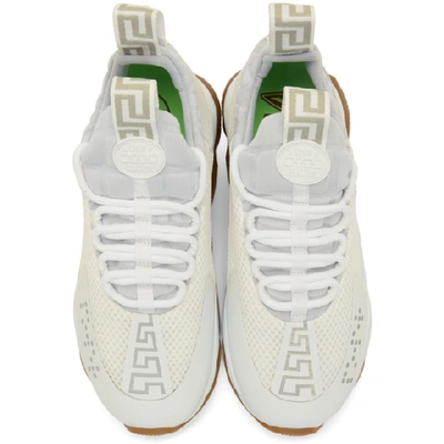 Shop Versace White Cross-chainer Trainers