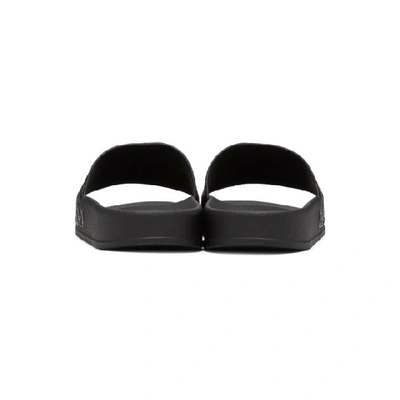 Shop Balmain Black Calypso Slides In 0pa Noir