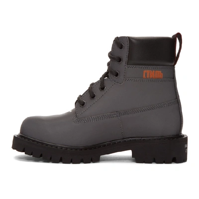 Shop Heron Preston Black Reflective Worker Boots In Reflective Black No Color