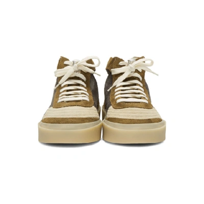 Shop Fear Of God Ssense Exclusive Green And Grey Strapless Skate Sneakers In Olive