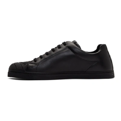 Shop Fendi Black Forever  Toe Cap Sneakers In F0abb - Bla