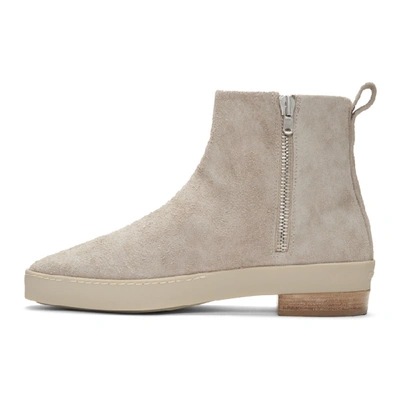 Shop Fear Of God Grey Santa Fe Chelsea Boots In 030 Godgry