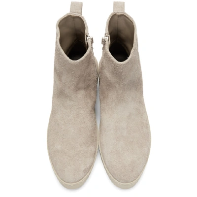 Shop Fear Of God Grey Santa Fe Chelsea Boots In 030 Godgry