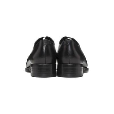 Shop Giuseppe Zanotti Black Leather Derbys In Nero