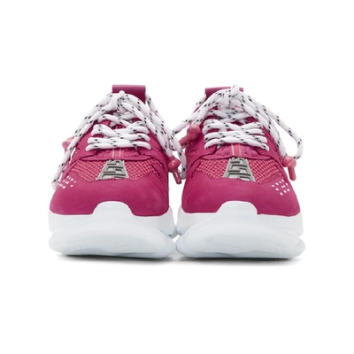 Shop Versace Pink Chain Reaction 2 Sneakers In K0l Blowzy