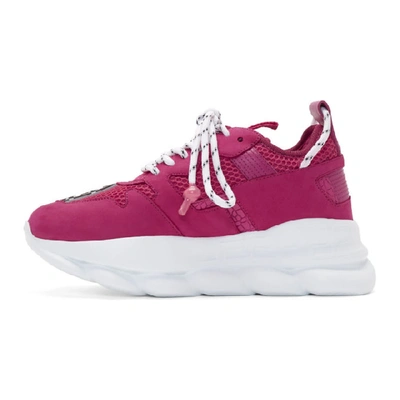 Shop Versace Pink Chain Reaction 2 Sneakers In K0l Blowzy
