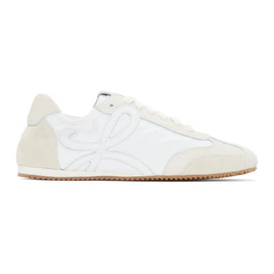 Shop Loewe White Ballet Sneakers In 2006white/o