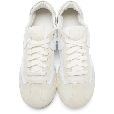 Shop Loewe White Ballet Sneakers In 2006white/o