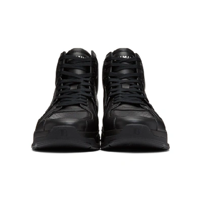 Shop Balmain Black B Ball Sneakers In Eap Noir/no