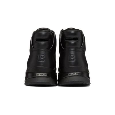 Shop Balmain Black B Ball Sneakers In Eap Noir/no