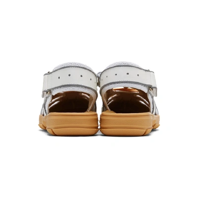 Shop Gucci White Tinsel Sandals In 8475 White