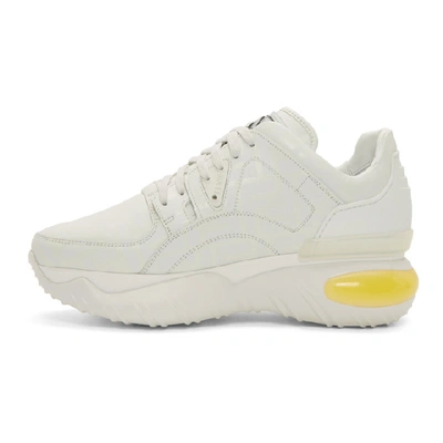 Shop Fendi White Photosensitive Forever  Sneakers In F15u4 Ylw W