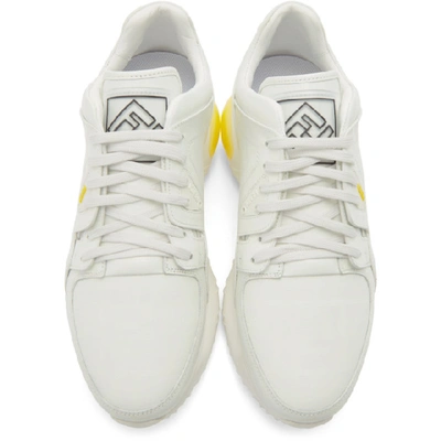 Shop Fendi White Photosensitive Forever  Sneakers In F15u4 Ylw W