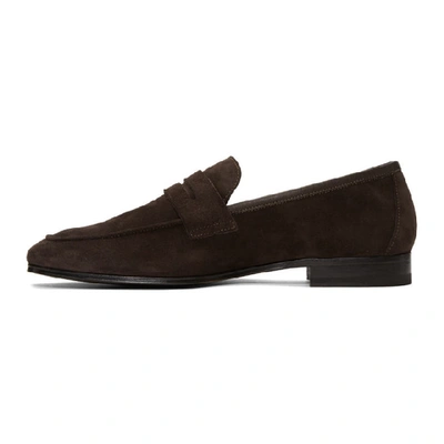 Shop Paul Smith Brown Suede Glynn Penny Loafers In 66 Brown