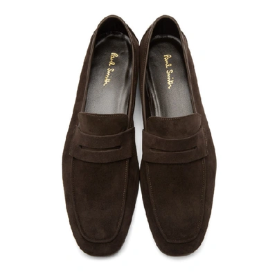Shop Paul Smith Brown Suede Glynn Penny Loafers In 66 Brown