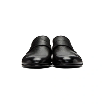 Shop Brioni Black Penny Loafers In 1000 Black