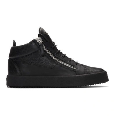 Shop Giuseppe Zanotti Black Kriss High-top Sneakers