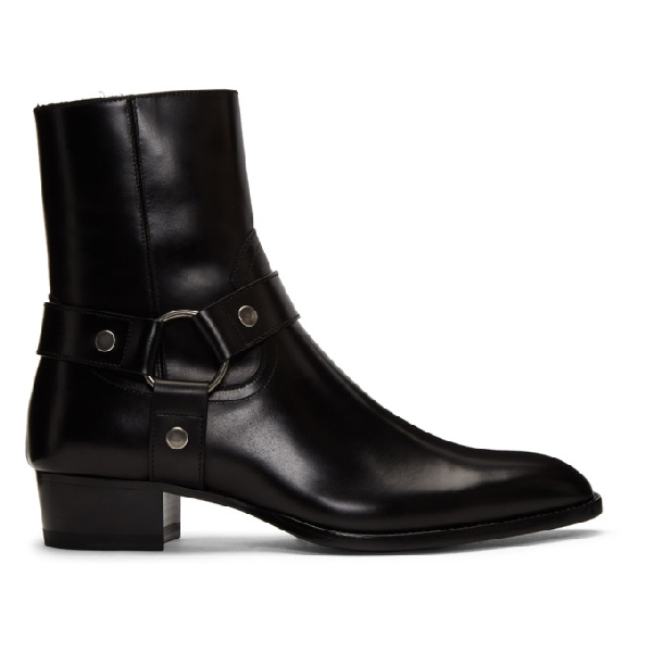 wyatt harness boots in smooth leather
